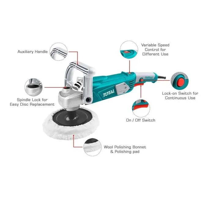Ponceuse polisseuse - Avec Variateur Vitesse - 1400 w - 180 mm - SQES