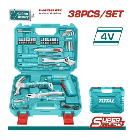 Visseuse sans fil - Valise bricolage - 38 Outils - SQES