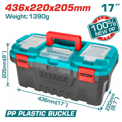 Boite a outils - caisse de rangement plastique - 17" - 43.6cm - SQES