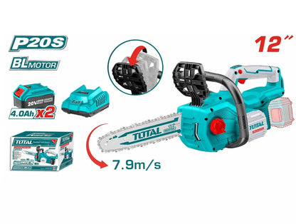 Scie à chaine sans fil - Tronçonneuse - a batterie 20V- 30 CM - SQES