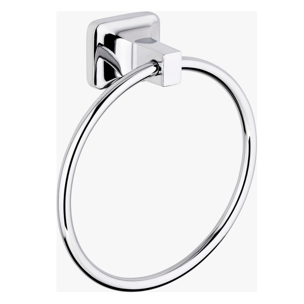 CaMeRo Porte Serviette Anneau UNO Chrome - Accessoire Salle de Bain Design