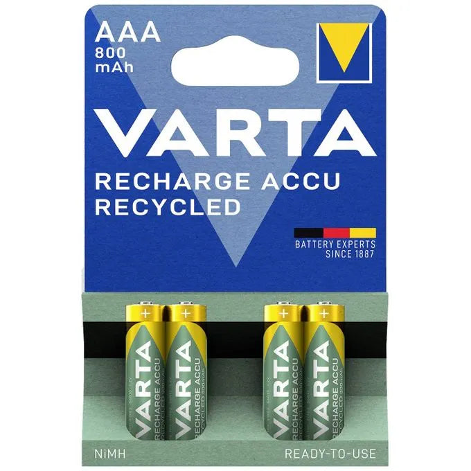 VARTA 4 piles rechargeables - AAA - 800 mAh - 1.2v - SQES