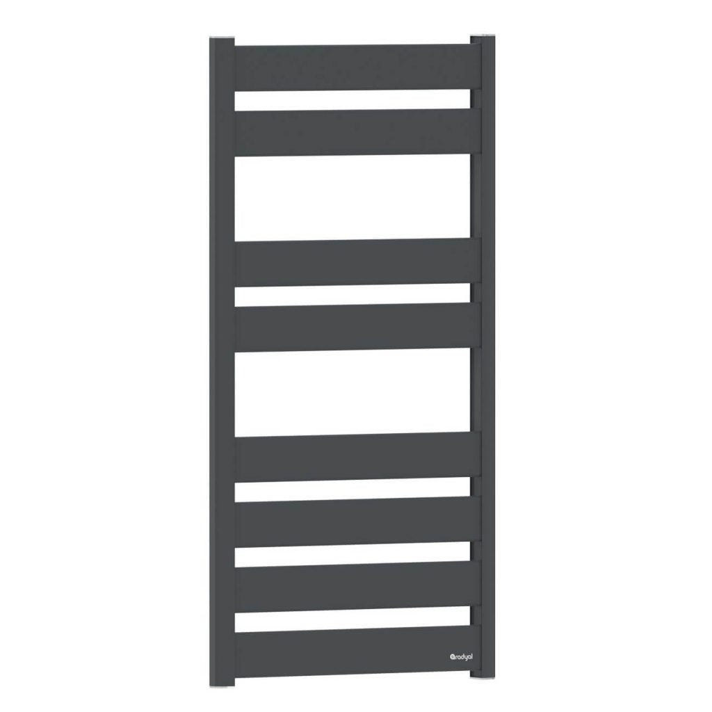 Radyal Sèche Serviette Aluminium Noir mat - 70cm -