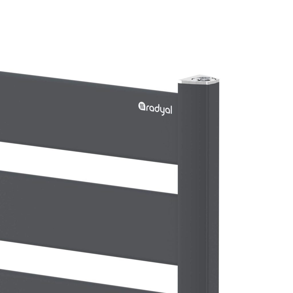 Radyal Sèche Serviette Aluminium Noir mat - 70cm -