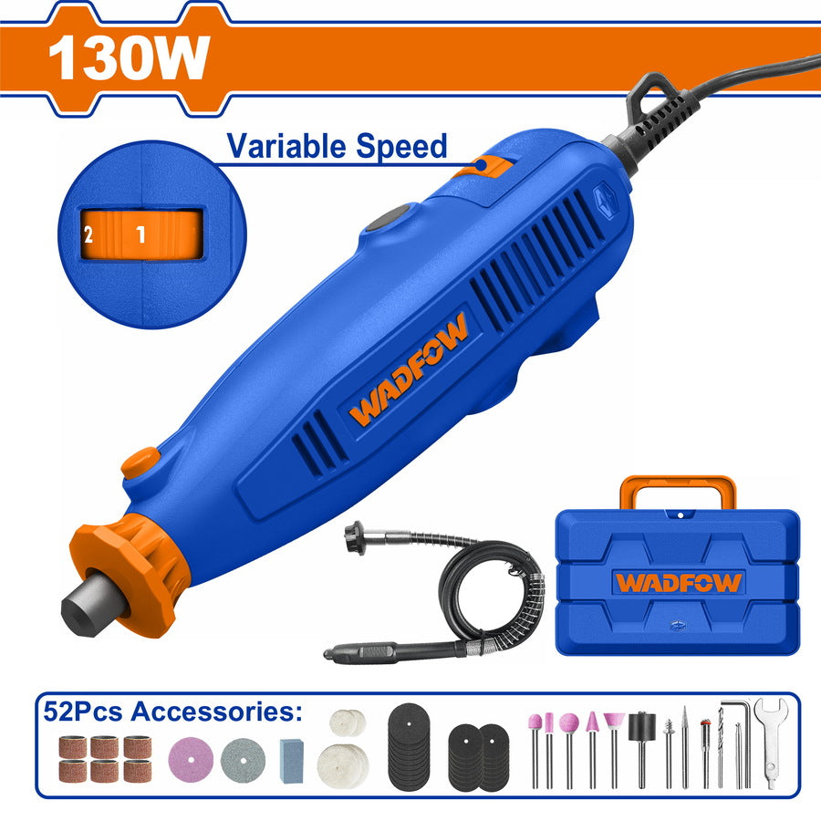 Meuleuse Rotative 130W + 53 Accessoires