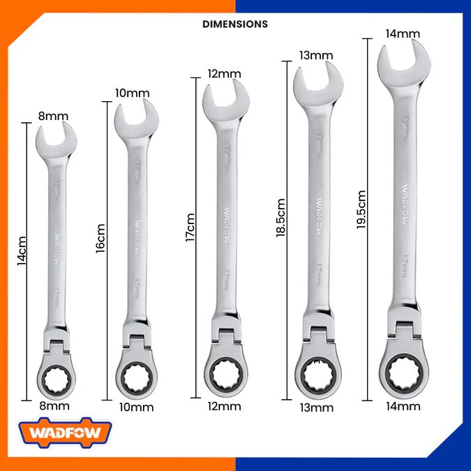 JEU DE 5 CLES A CLIQUET REVERSIBLE - CR-V - - SQES