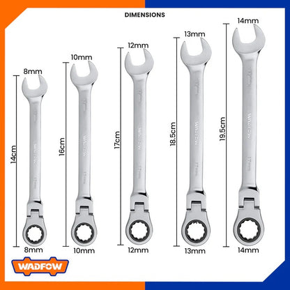 JEU DE 5 CLES A CLIQUET REVERSIBLE - CR-V - - SQES