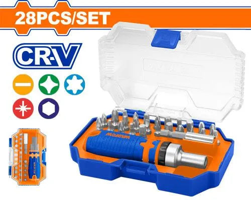 JEU DE 28 EMBOUTS TOURNEVIS CR-V - SQES
