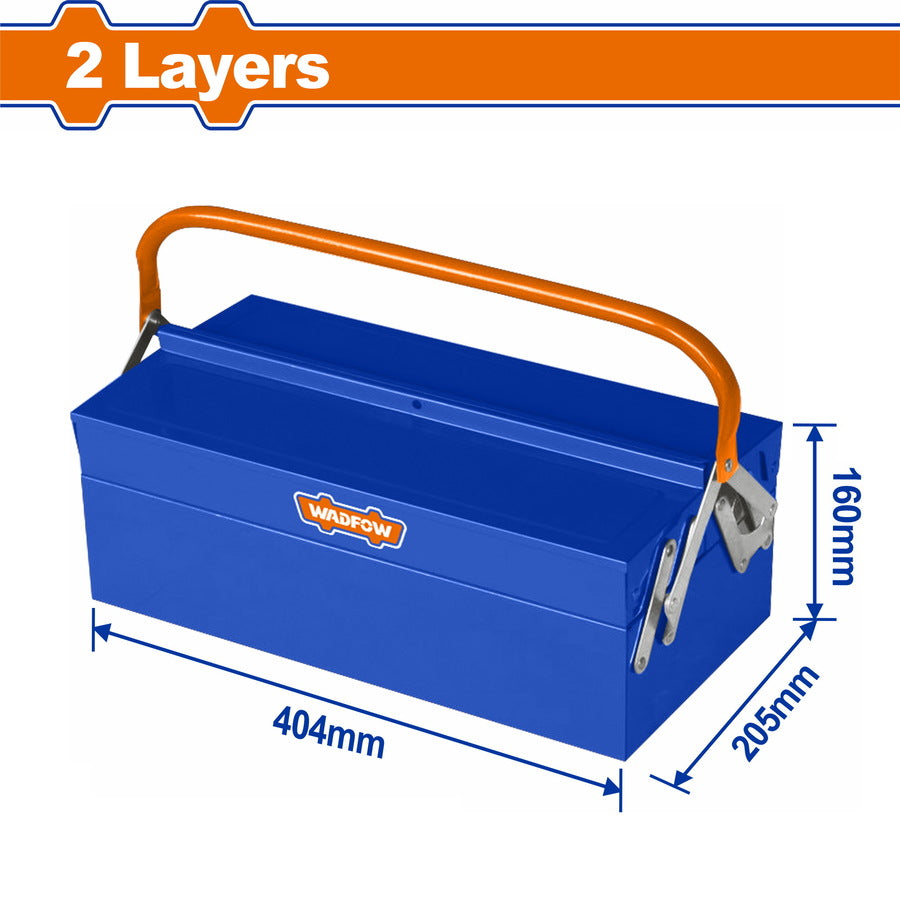 Boite à outils WADFOW WTB8A33 en acier 2 couches 404x205x160mm