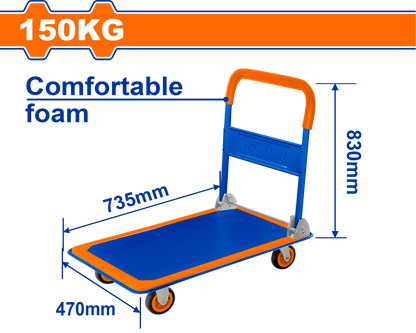 Chariot pliable – Diable - 4 roue - 150 kg - SQES
