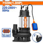 Pompe vide cave Submersible Eaux Usées 750W 1HP 13m WADFOW