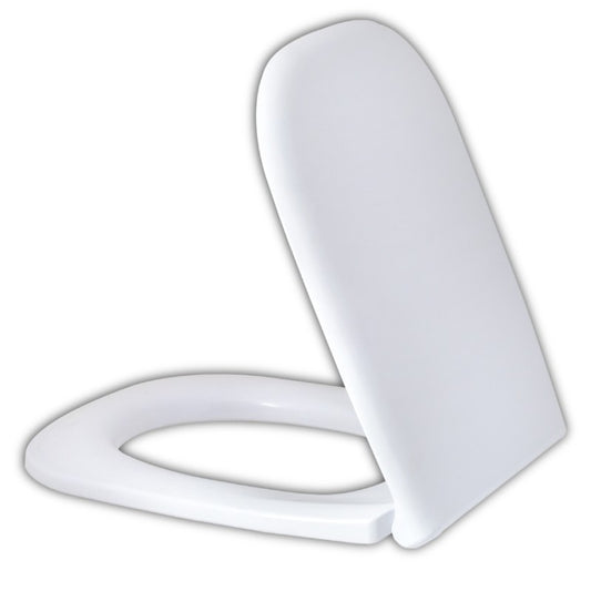 Abattant WC déclipsable carré PALMA EJIM réf JWC2118 – charnière inox anti-corrosion, polypropylène résistant, démontage rapide pour nettoyage
