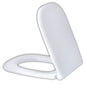Abattant WC déclipsable carré PALMA EJIM réf JWC2118 – charnière inox anti-corrosion, polypropylène résistant, démontage rapide pour nettoyage
