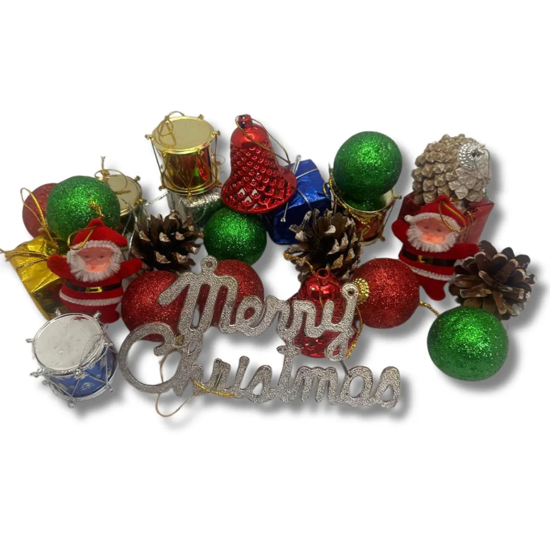 Lot 25pcs accessoires Décoration Pendentifs Sapin de Noël - Merry Christmas - SQES