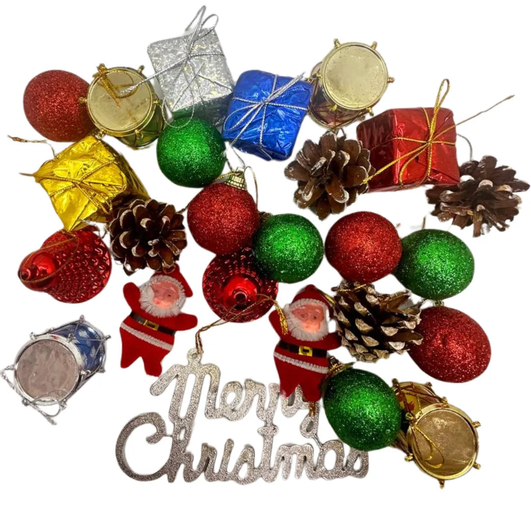 Lot 25pcs accessoires Décoration Pendentifs Sapin de Noël - Merry Christmas - SQES