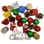 Lot 25pcs accessoires Décoration Pendentifs Sapin de Noël - Merry Christmas - SQES