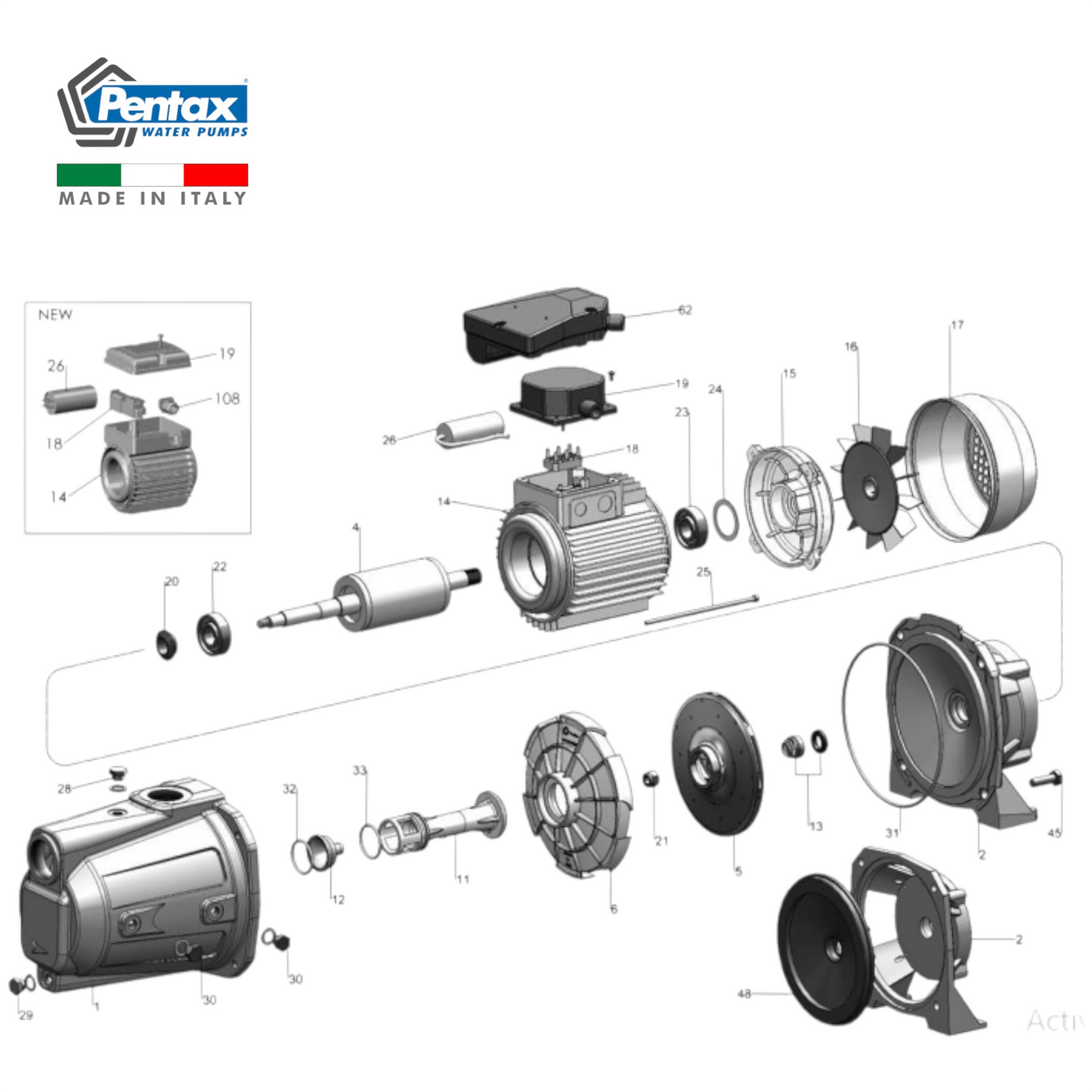 Disque CAMT100 M72514015 Pièce de Rechange Pompe PENTAX