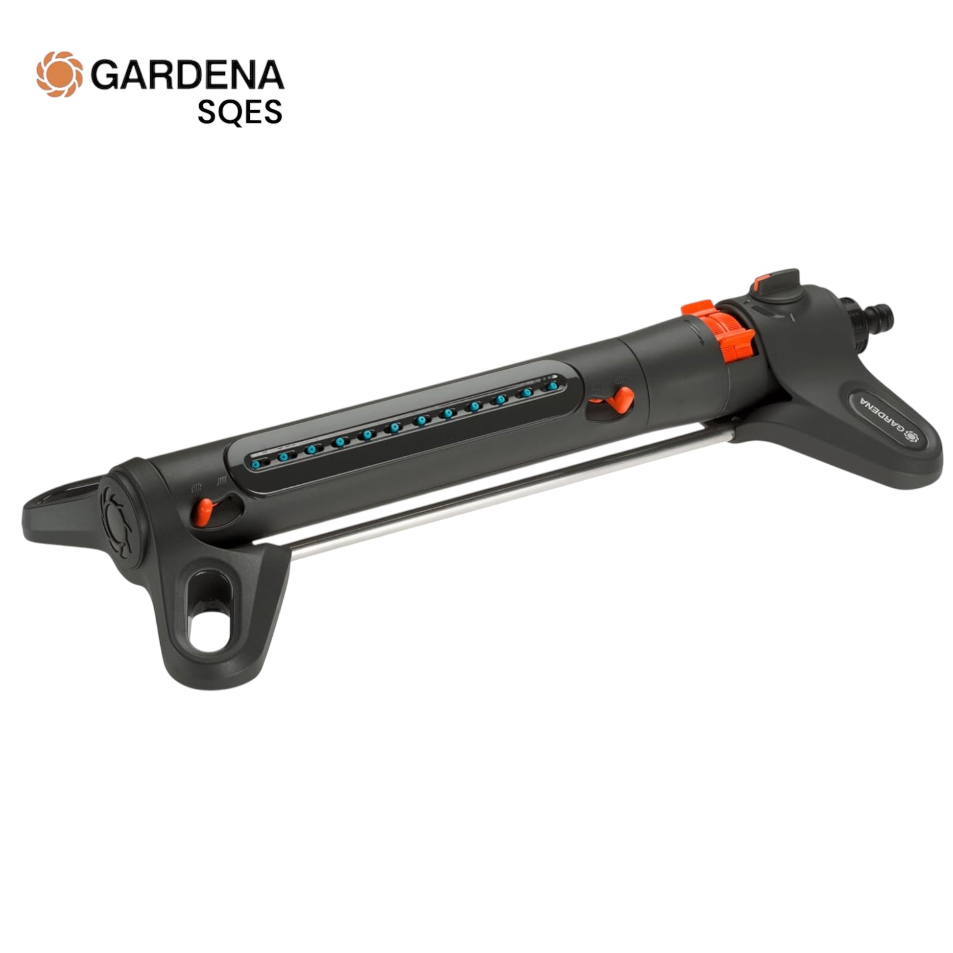 Arroseur Oscillant AQUAZOOM S GARDENA Réf. 18710-20 — Portée Réglable, 250 m², Mouvement Oscillant Fluide, Pelouse Jardin | SQES Tunisie
