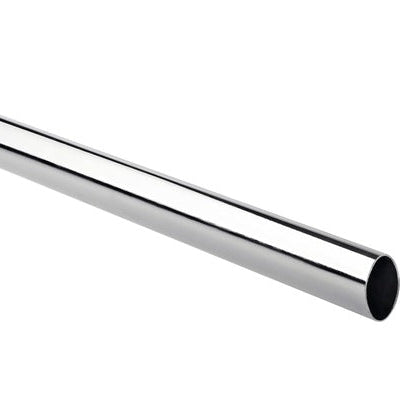 Tringle à Rideau Chromée 3m - Tube Acier Inoxydable Ø25mm - Installation Facile