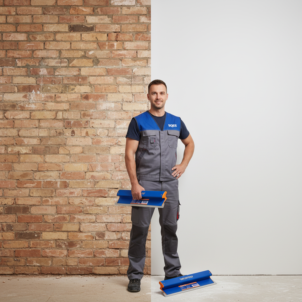 Avant après finition mur SQES