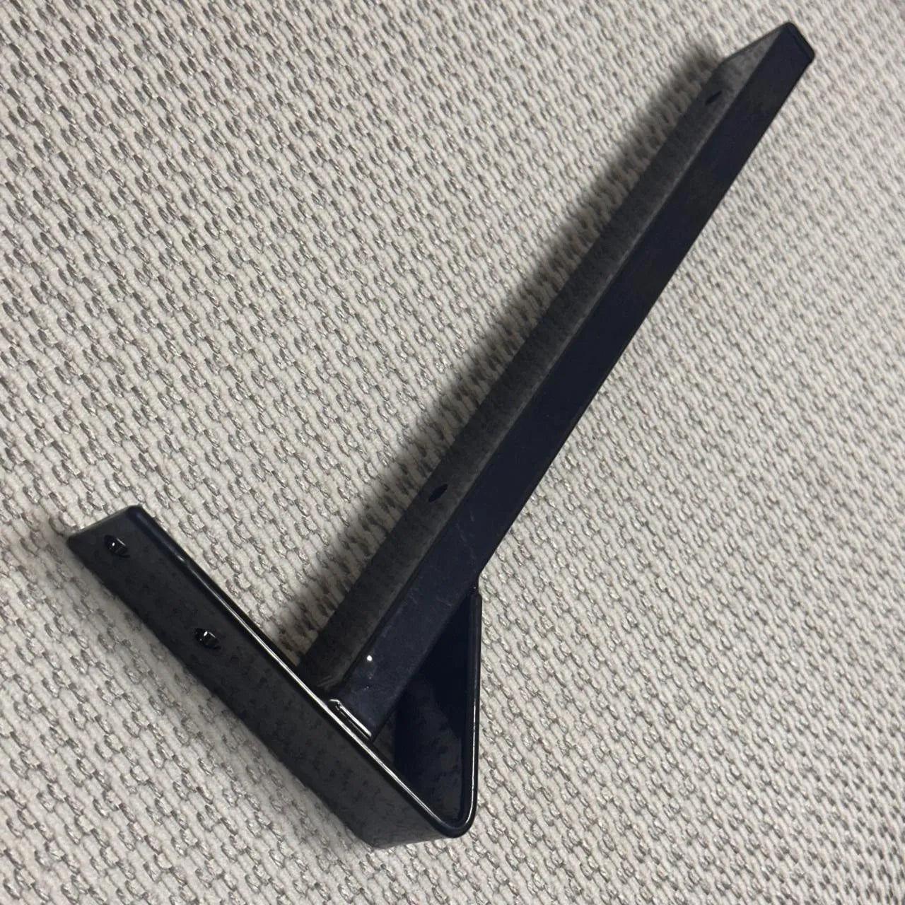 Lot de 2 Supports d'étagère robustes, Equerres muraux en tube métallique Noir - SQES
