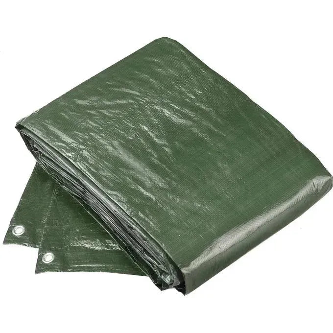 Bache vert de Protection Multiusages 4Mx6M , Imperméable avec Anneau - SQES