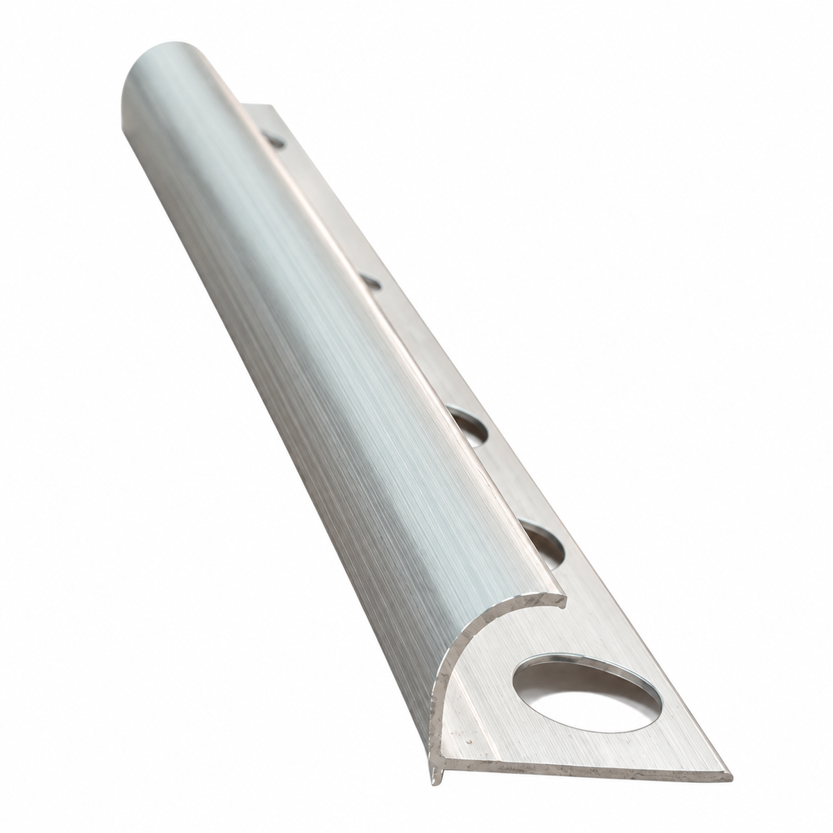 Baguette profilé aluminium FBS GROUP finition chromée pour travaux de finition et aménagement intérieur.