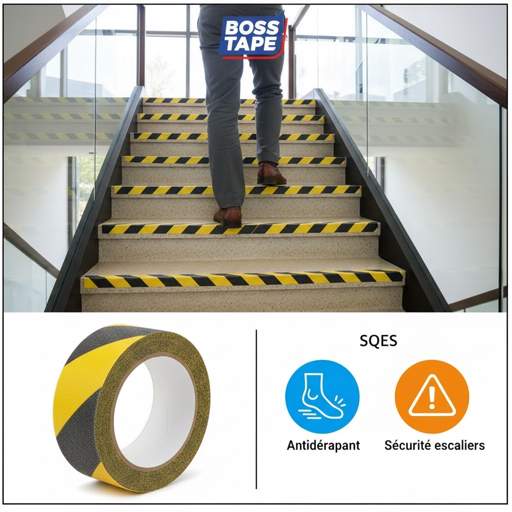 Bande Antidérapante BOSS TAPE Noir/Jaune