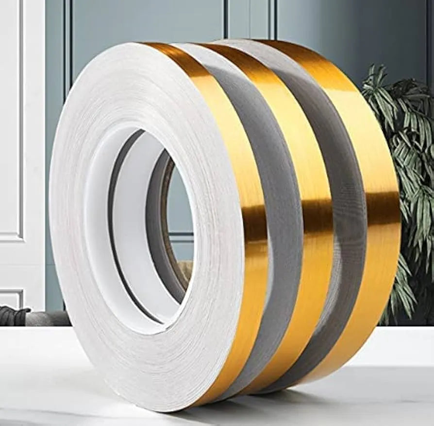 Bande jointive carreaux Boss Tape or 10mm x 50m – finition luxe dorée, décoration carrelage salle de bain, cuisine et sol
