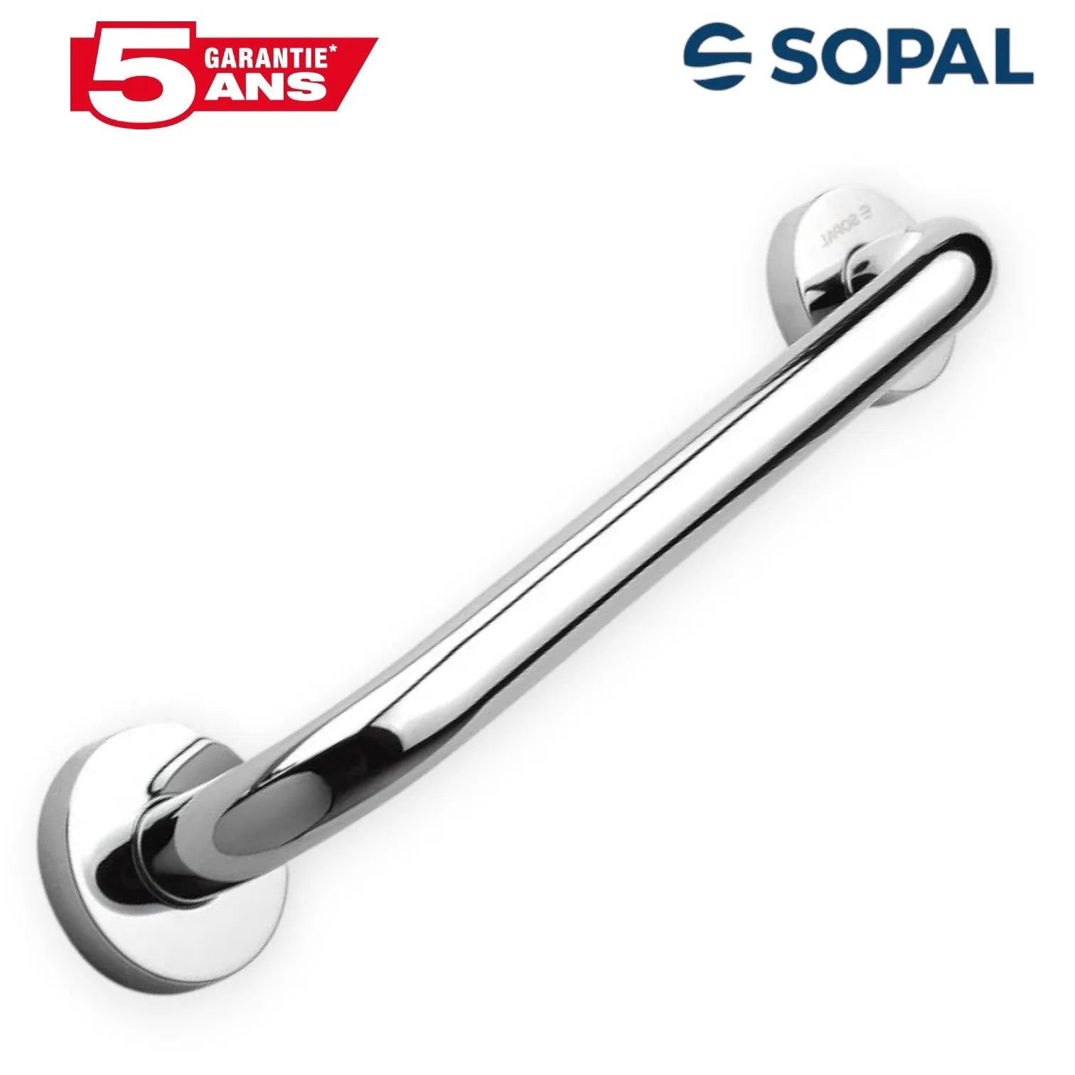 Barre d'Appui Murale 400mm SOPAL Série Yasmine SB23A04 — Antidérapante PMR Sécurité Salle de Bain | SQES Tunisie
