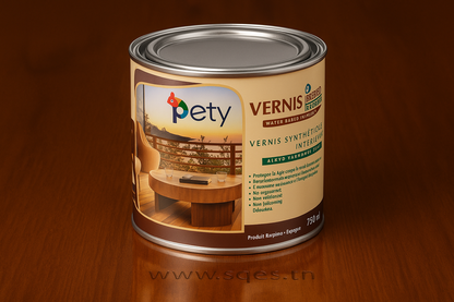 Boîte Vernis Synthétique - fond bois brillant avec www.sqes.tn