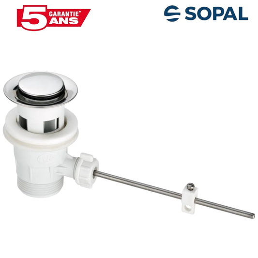 Bonde de Lavabo Automatique Plastique SOPAL 1912A10 — Mécanisme Auto Étanchéité Parfaite Salle de Bain | SQES Tunisie
