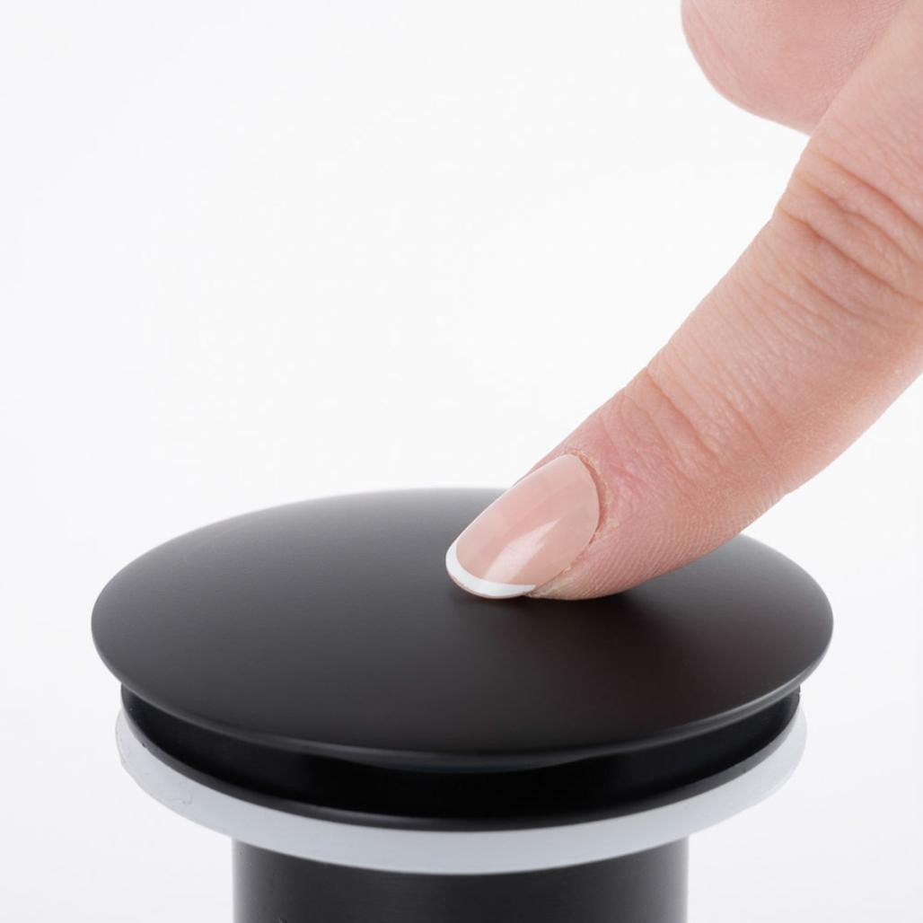 Vidage Lavabo bonde Clic Clac Noir sans Trop Plein 2040H Fabia