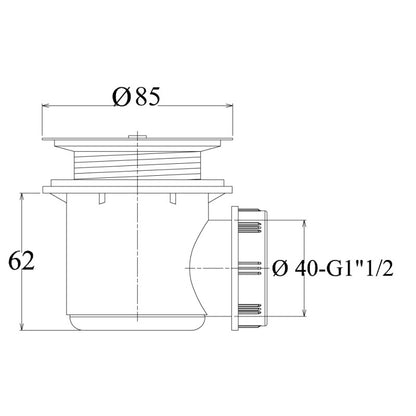 BONDE RECEVEUR DE DOUCHE JSB1009 - EJIM