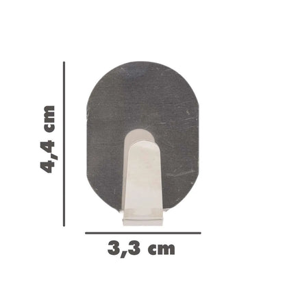 BOSS TAPE Crochet Mural auto adhésif inox sans percer de trous (2pcs) 33mmx44mm - SQES