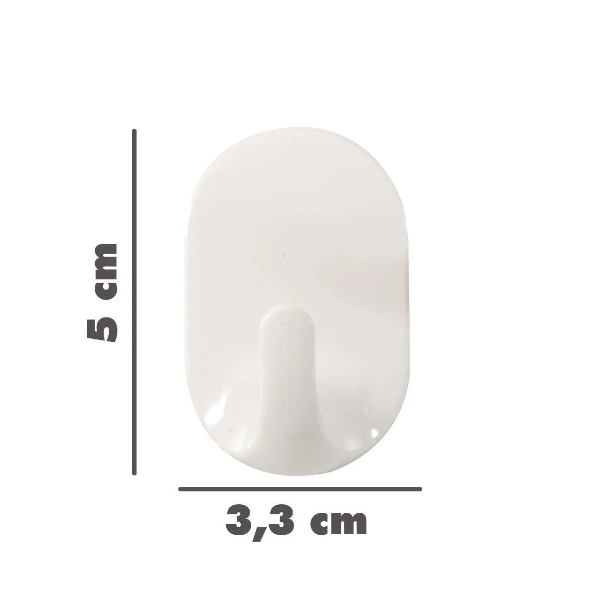 BOSS TAPE Crochet Mural auto adhésif Blanc sans percer de trous (2pcs) 33mmx50mm - SQES