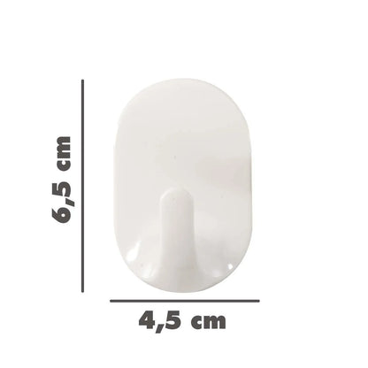 BOSS TAPE Crochet Mural auto adhésif Blanc sans percer de trous (2pcs) 45mmx65mm - SQES