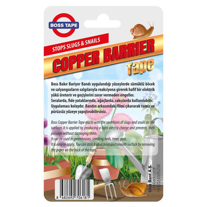 BOSS TAPE Ruban cuivre bloquant escargot et limaces 18mmx2m - SQES