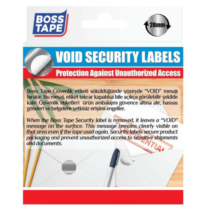 BOSS TAPE Lot de 90 autocollants hologrammes ronds à usage unique VOID - SQES