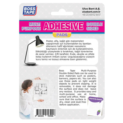 BOSS TAPE Tampons adhésif doubles faces polyvalent 12mmx12mm (48pcs) - SQES