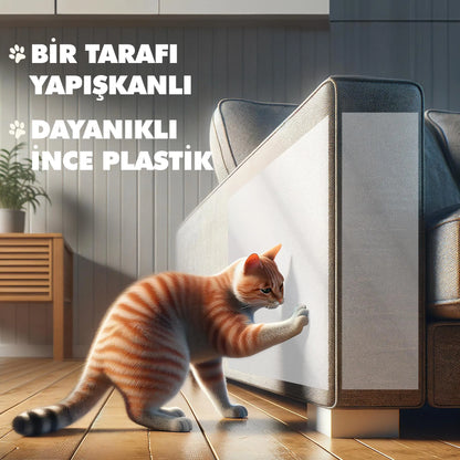 BOSS TAPE Film protecteur de meuble adhésif contre les rayures par la patte du chat 10cmx10m transparent - SQES
