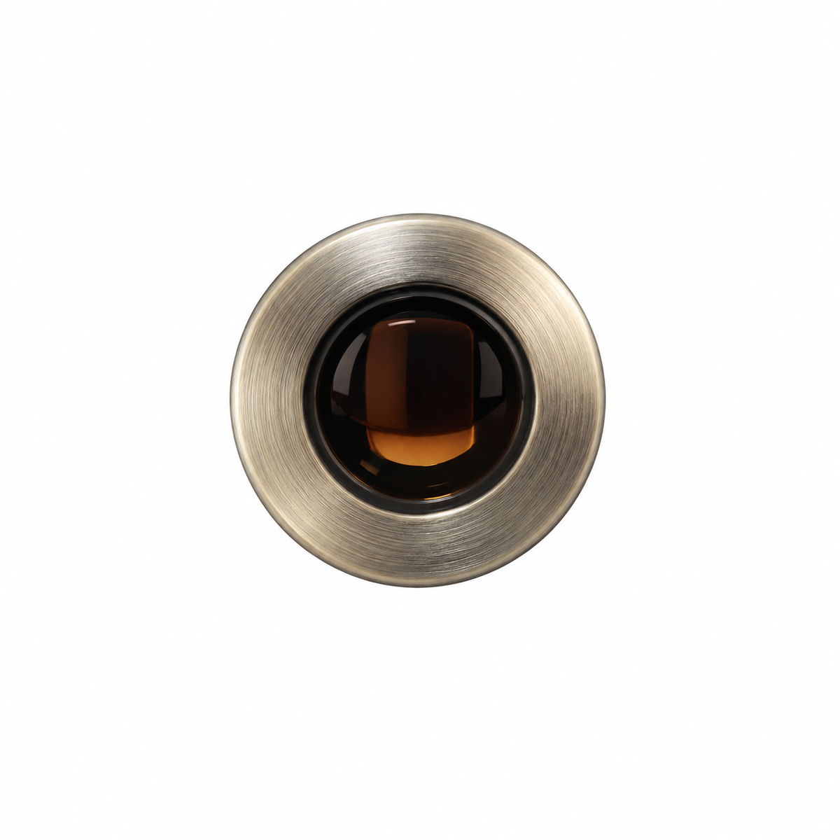Bouton encastré rond 12281 de 35 mm en finition Bronze Antique pour meubles, tiroirs et placards.