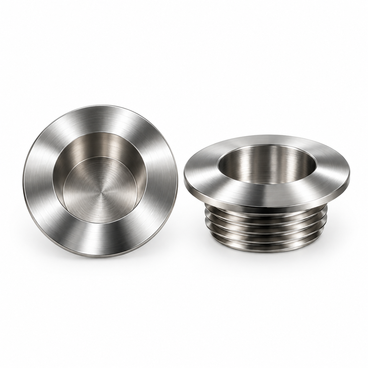 Bouton encastré rond 21388 de 30 mm finition SN, pour meubles, tiroirs et placards.