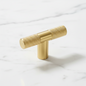 Bouton de Meuble 28501 Doré Brossé Métal Luxe