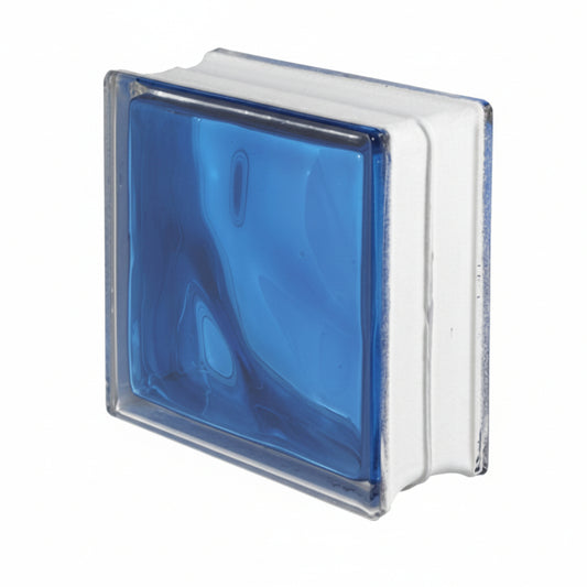Brique de Verre Bleue 19x19x8cm - Décoration Lumineuse