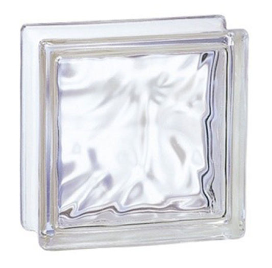 Brique de Verre Cloud 19x19x8cm - Effet Nuage Opaque