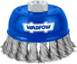 Brosse Métallique à Coupelle WADFOW WCE2401/WCE2402 — 75mm & 100mm Fil Acier M14X2 Meuleuse Angle Décapage Rouille | SQES Tunisie
