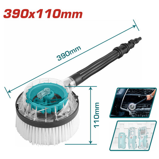 Brosse rotative TOTAL THRB8702 390×110mm tête tournante PP ABS pour nettoyeur haute pression – SQES Tunisie

