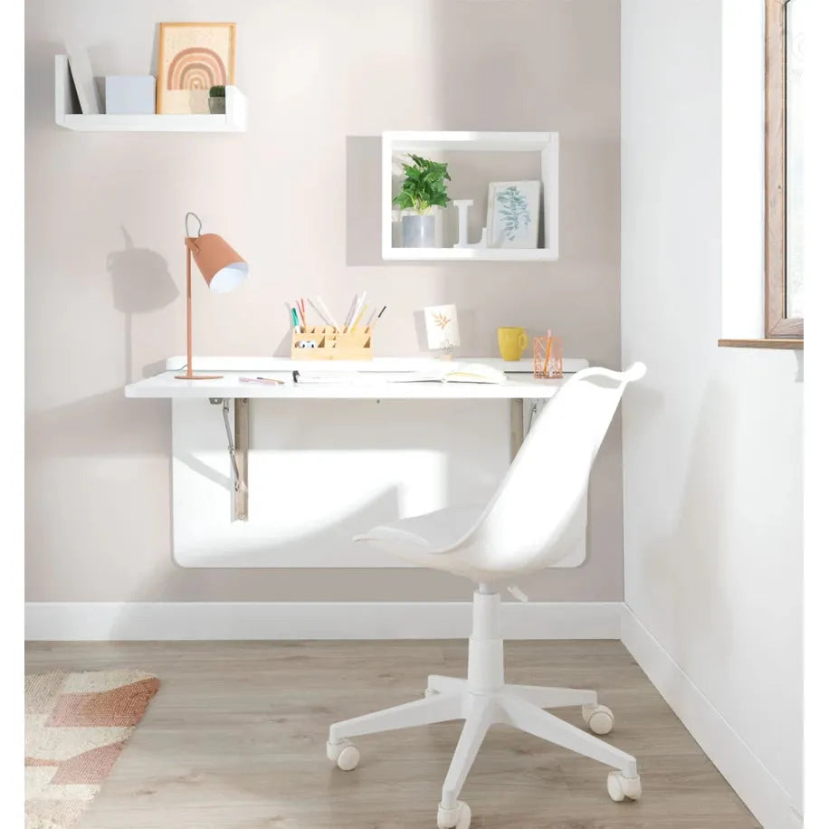 Table pliable - Etagère avec support amovible - bureau rabat table 75x45 - EP 18 - SQES