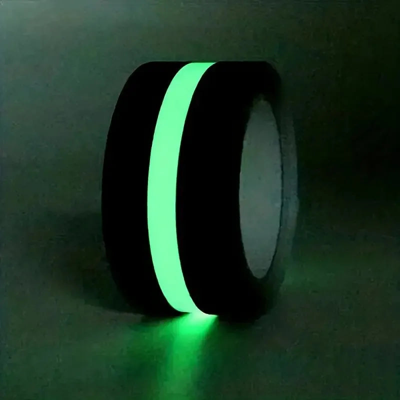 BOSS TAPE Ruban antidérapant adhésif Noir au sol pour escaliers avec bande réfléchissante vert fluorescent - SQES